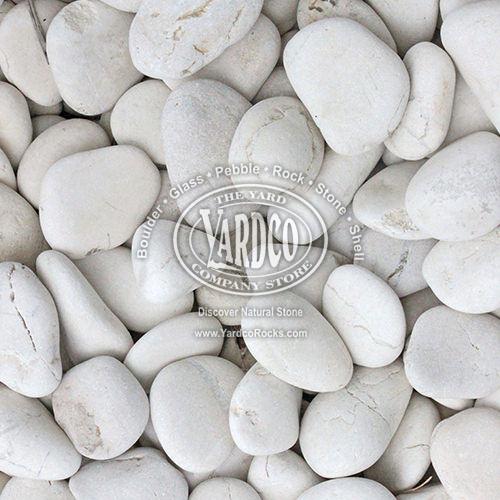 Imported Beach Pebble Polar White 1"-2" Up Close
