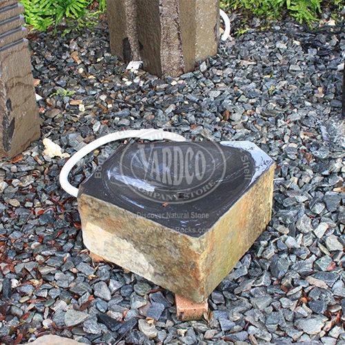 Basalt Water Feature - Bowl, Plumed • Imported