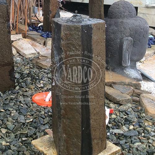 Basalt Water Feature - 3 Side Polished Fountain • Imported