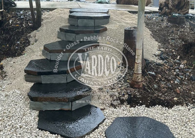 Imported Basalt Paver Staircase