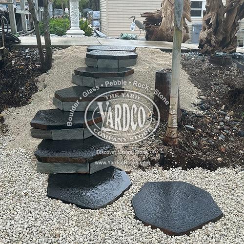 Imported Basalt Paver Staircase