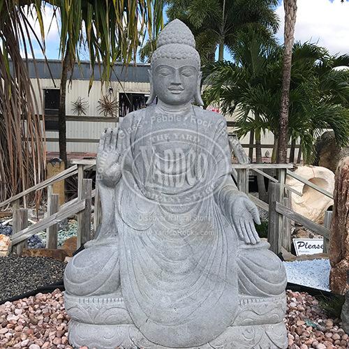 80" No Fear Lava Stone Buddha