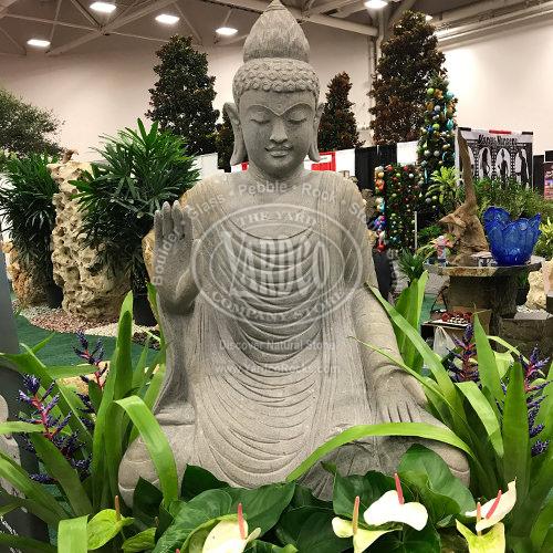 Lavastone Andesite Buddha- Abhaya No Fear • Imported - Image 3