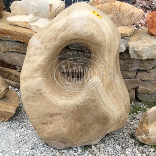 Asian Stone Sculpture, One-Hole - Specimen "Tan • Imported - Image 2