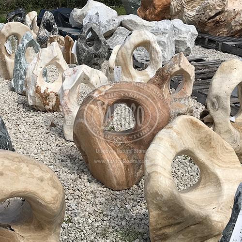 One Hole Sculpture Tan Asian