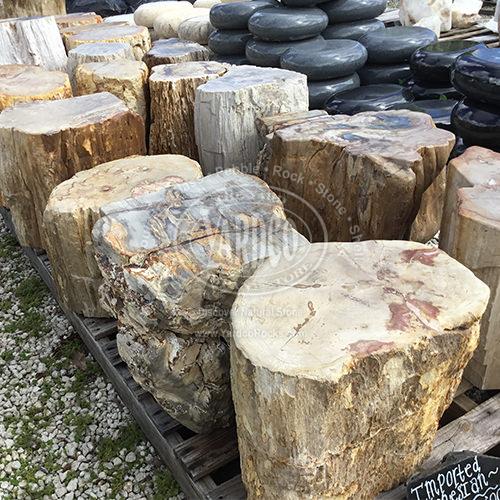 Imported Petrified Wood Stool