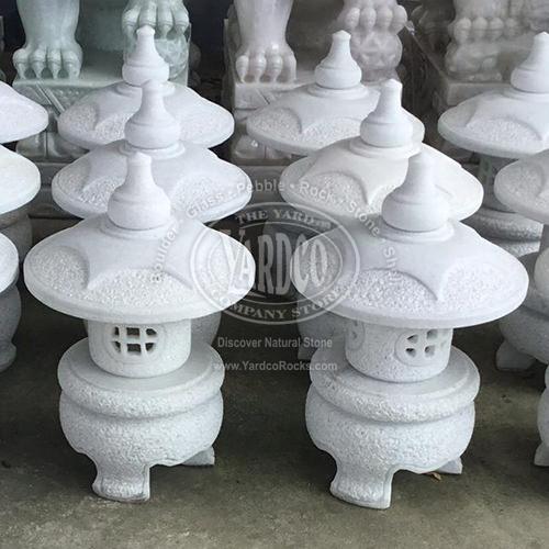 White Marble Lantern - Round • Imported - Image 2