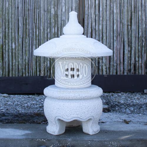 White Marble Lantern - Round • Imported