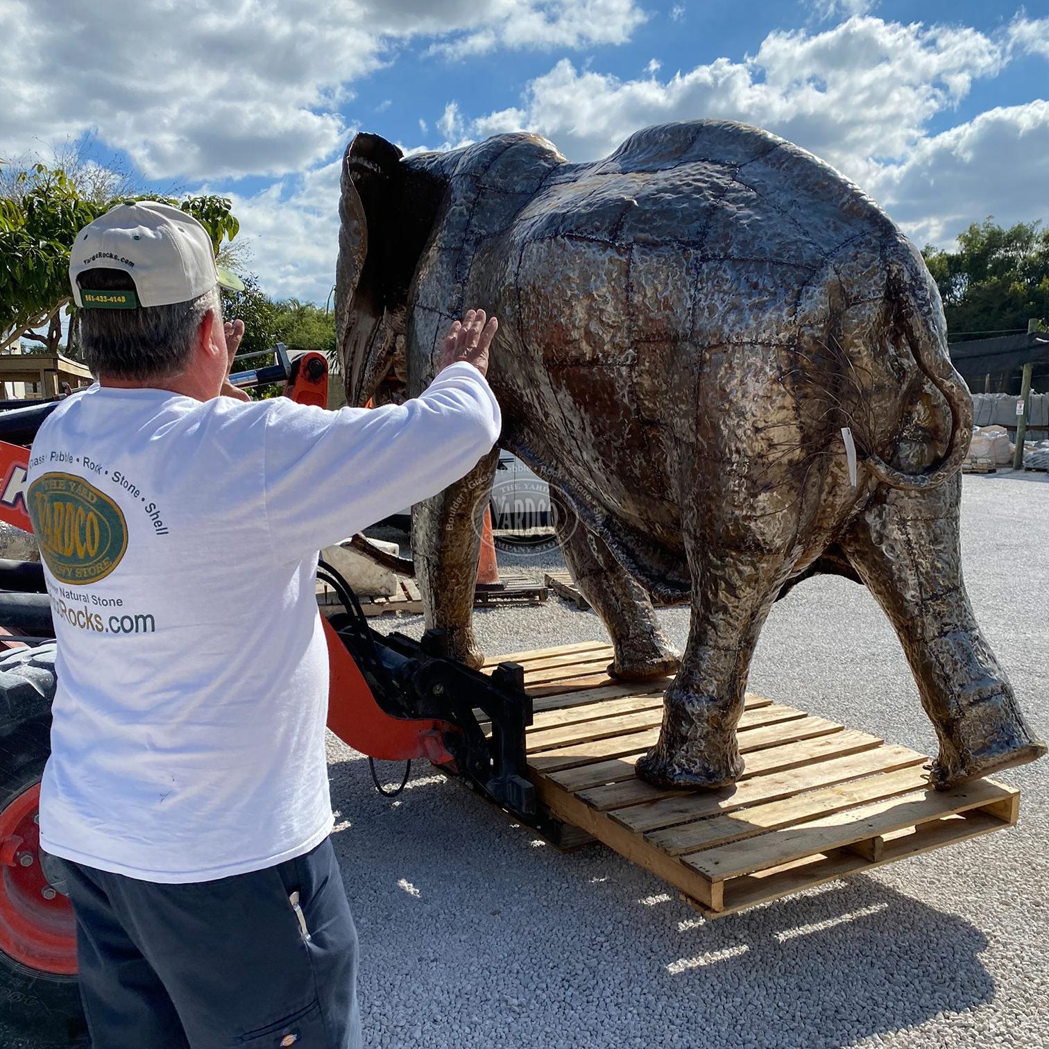 Steel Sculpture "Elephant" • Imported - Image 3