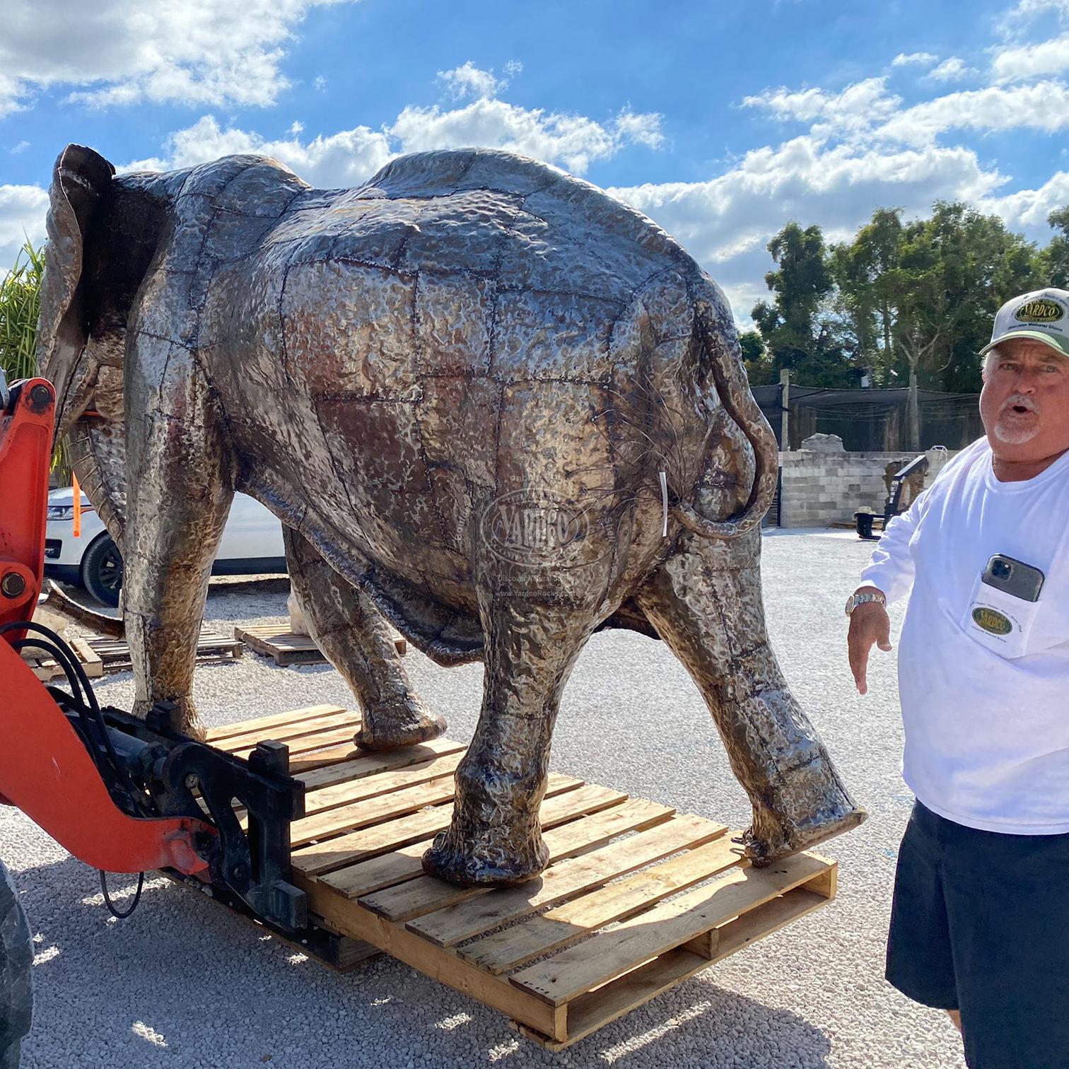 Steel Sculpture "Elephant" • Imported - Image 6