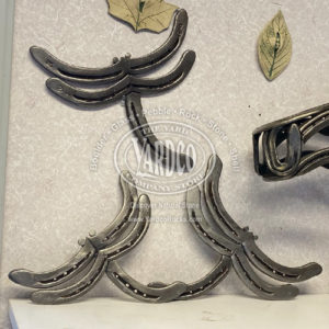 "Reclaimed Dragonfly Horse Shoe Sculpture by Yardco - Unique Landscape Decor"