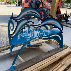 Dancing Dolphin Bench Front View