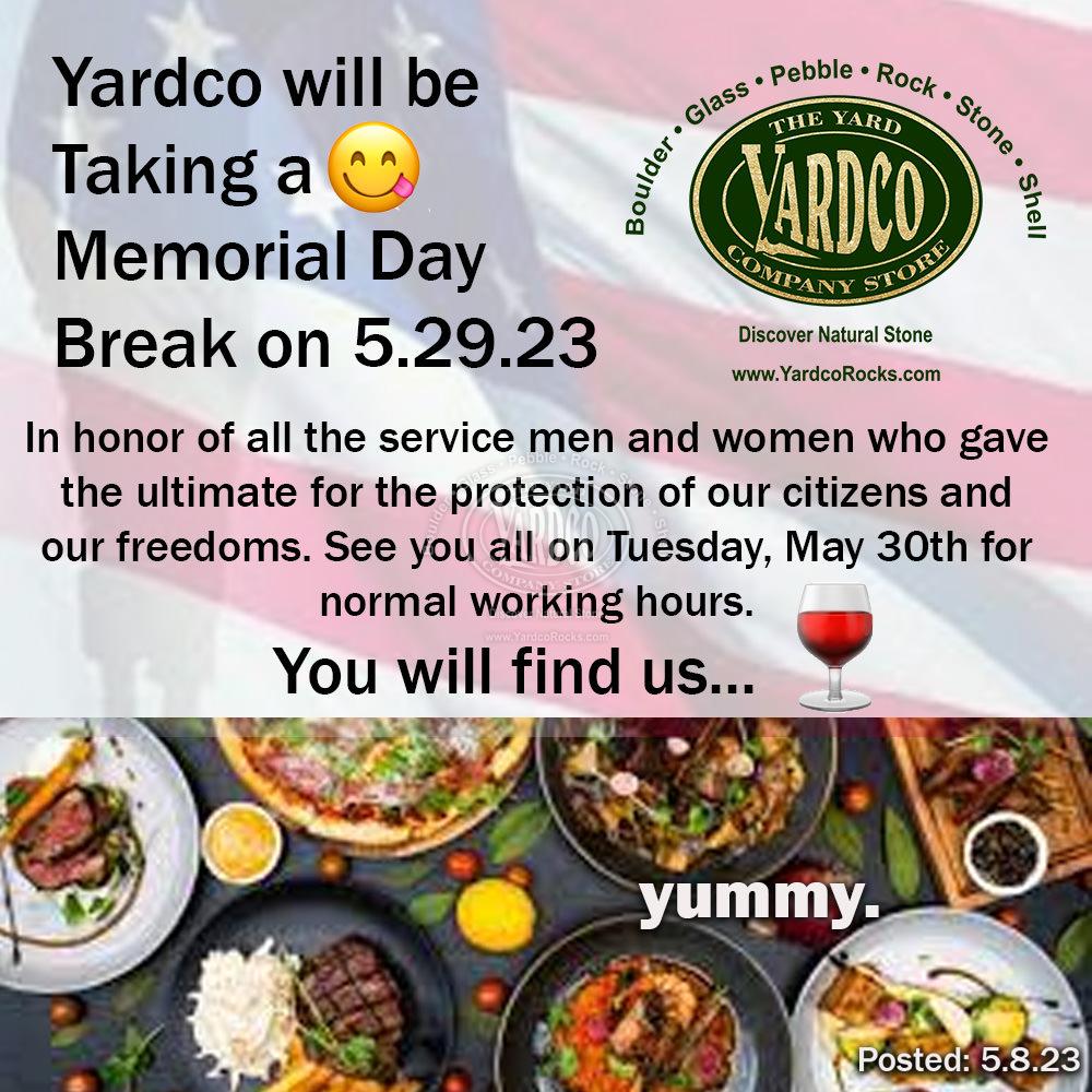 Memorial Day Closure Yardco