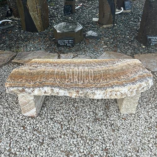 Asian Onyx Marble Bench • Imported - Image 3