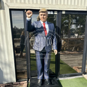 Donald Trump Resin Sculpture Clenched Fist, Forward Facing View, 79-inch Statue